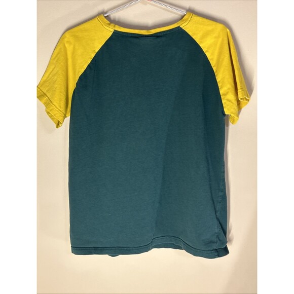 Vtg Hoxley Australia Mens M Green Gold T Shirt Down Under Kangaroo Embroidered - Picture 4 of 5